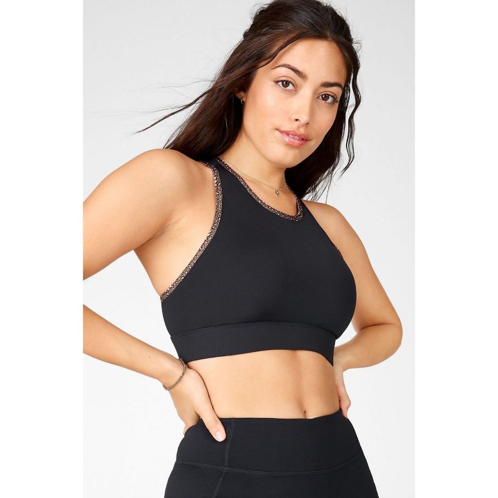 Fabletics Trinity High Impact Sports Bra | Leopard